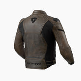 Revit Vintage Men Motorcycle Jacket Motorbike Jacket Cowhide Leather Jacket Back View